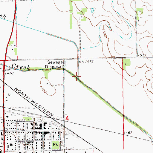 Topographic Map of Middle Logan Creek, NE
