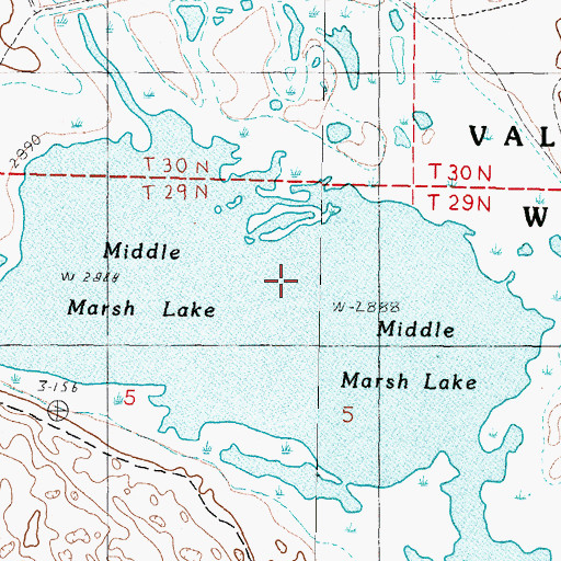 Topographic Map of Middle Marsh Lake, NE