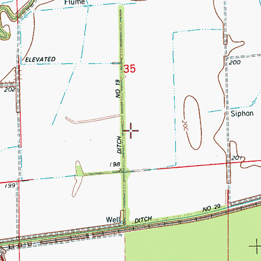 Topographic Map of Ditch Number 19, AR