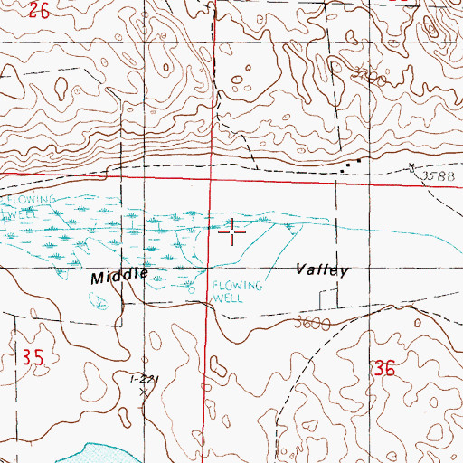 Topographic Map of Middle Valley, NE