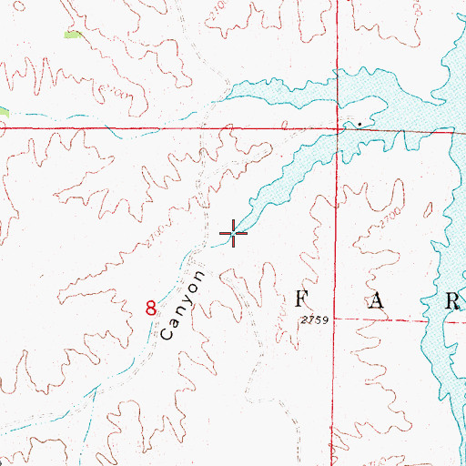 Topographic Map of Midway Canyon, NE