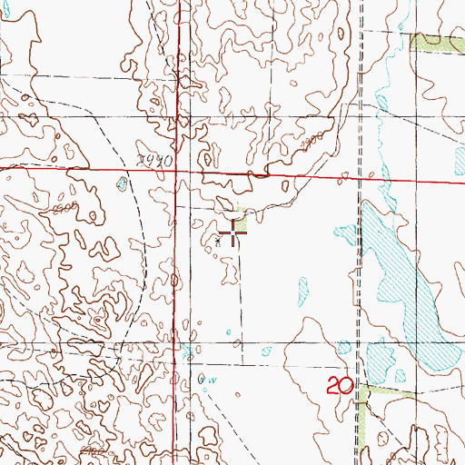 Topographic Map of Miles Ranch, NE