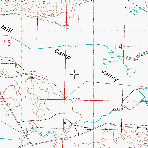 Topographic Map of Mill Camp Valley, NE