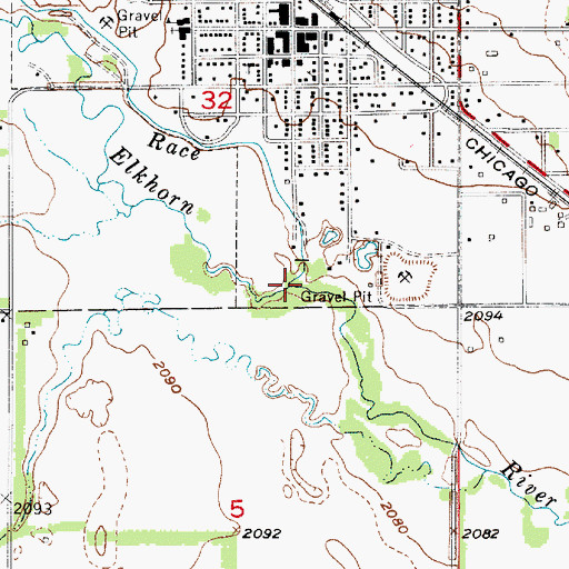 Topographic Map of Mill Race, NE