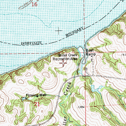 Topographic Map of Miller Creek Recreation Area, NE