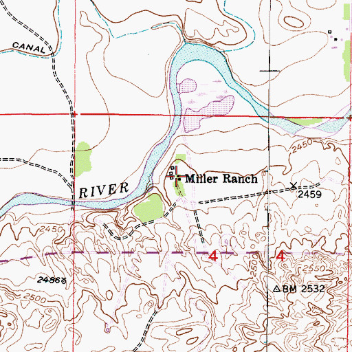 Topographic Map of Miller Ranch, NE