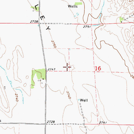 Topographic Map of Mills Valley, NE