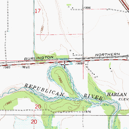 Topographic Map of Milrose Creek, NE