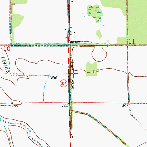 Topographic Map of Ditch Number 3, AR