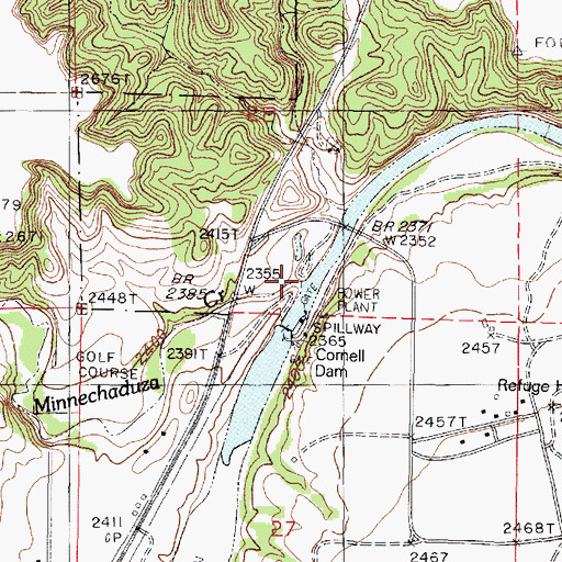 Topographic Map of Minnechaduza Creek, NE
