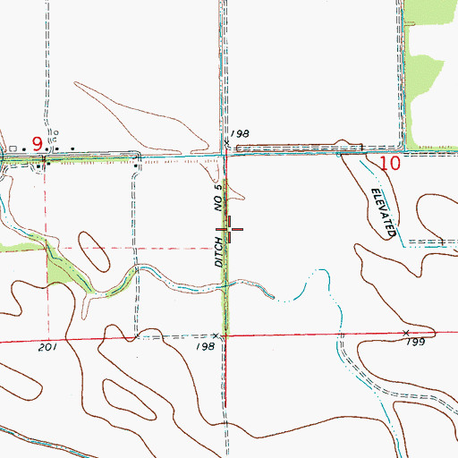 Topographic Map of Ditch Number 5, AR