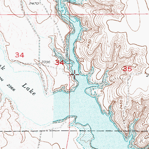 Topographic Map of Mitchell Creek Canyon, NE