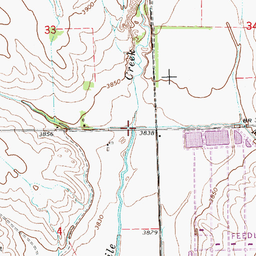 Topographic Map of Moffat Drain, NE