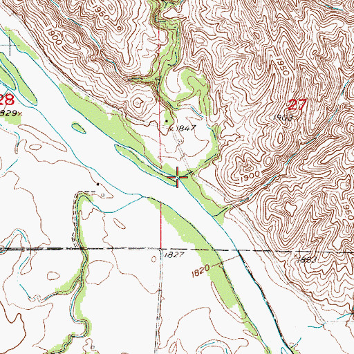 Topographic Map of Moffet Creek, NE