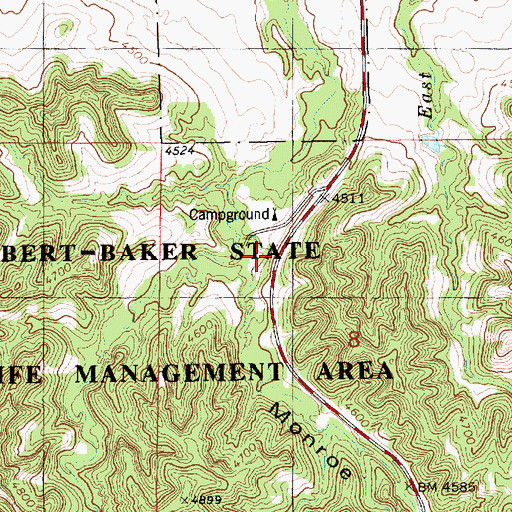 Topographic Map of Monroe Canyon, NE