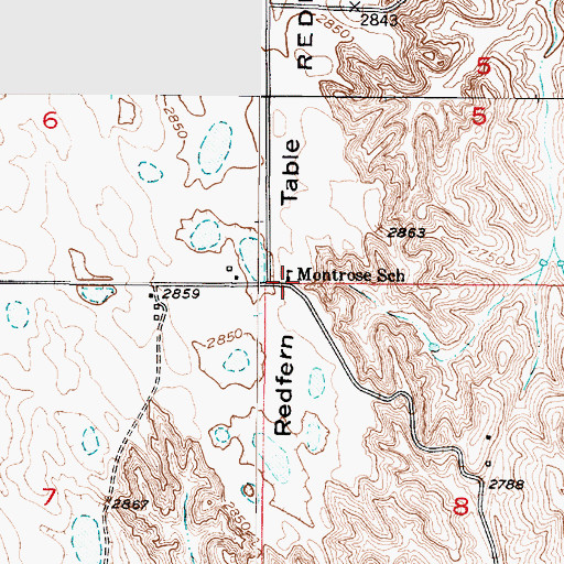 Topographic Map of Montrose School (historical), NE