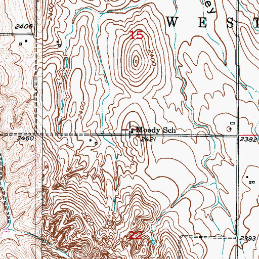 Topographic Map of Moody School (historical), NE