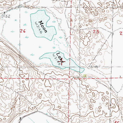 Topographic Map of Moon Lake, NE