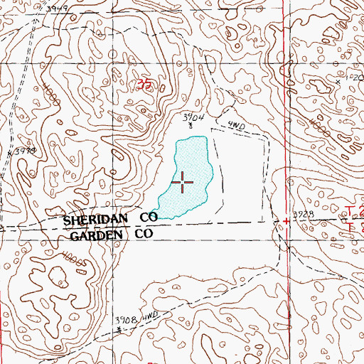 Topographic Map of Moore Lake, NE