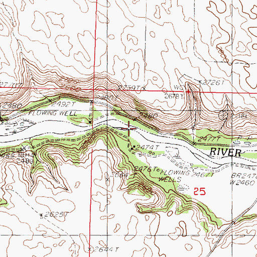 Topographic Map of Moosman Bridge, NE