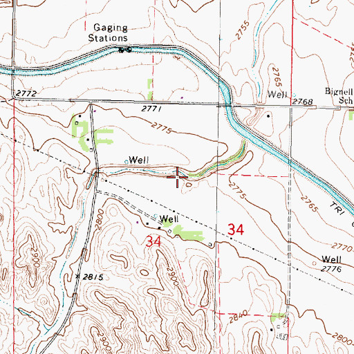 Topographic Map of Moran Canyon, NE
