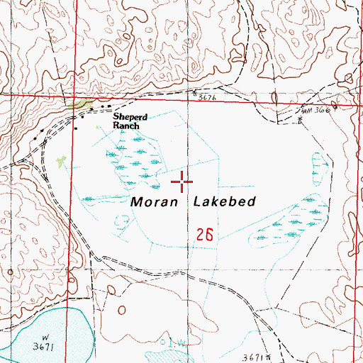 Topographic Map of Moran Lake, NE