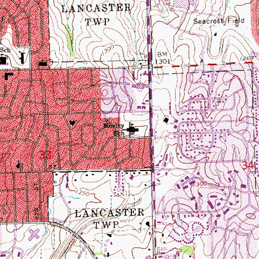 Topographic Map of Morley Elementary School, NE