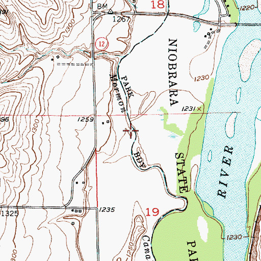 Topographic Map of Mormon Canal, NE