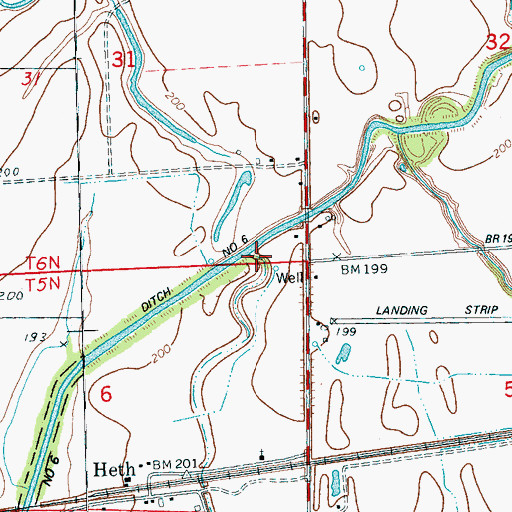 Topographic Map of Dry Bayou, AR