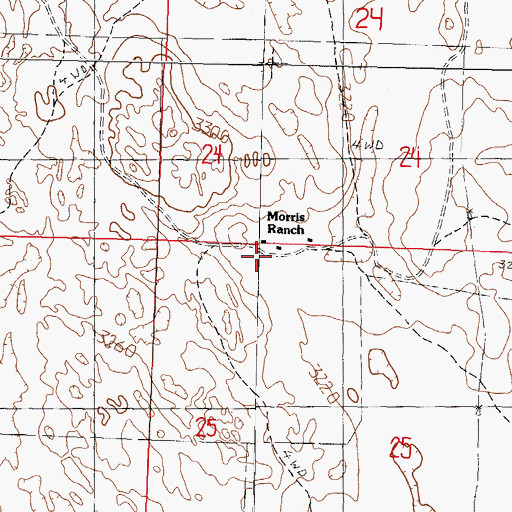 Topographic Map of Morris Ranch, NE