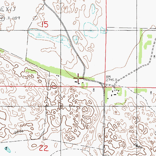 Topographic Map of Morris Ranch, NE
