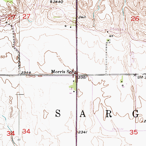 Topographic Map of Morris School (historical), NE