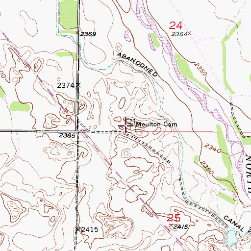 Topographic Map of Moulton Cemetery, NE