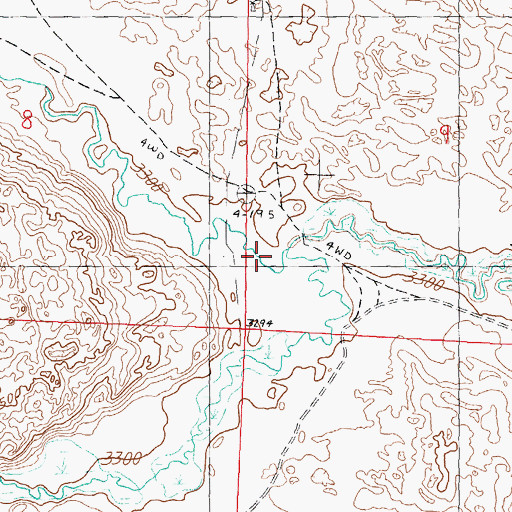 Topographic Map of Mud Creek, NE
