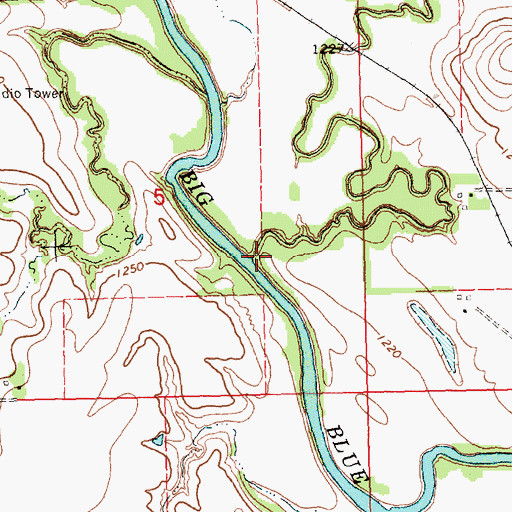 Topographic Map of Mud Creek, NE