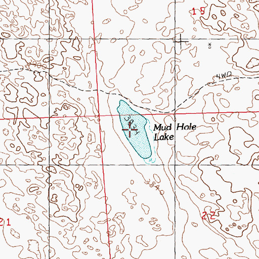Topographic Map of Mud Hole Lake, NE