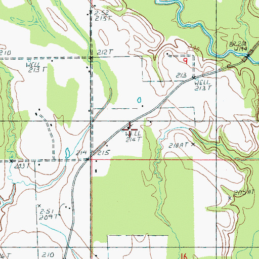 Topographic Map of Flournoy Church, AR
