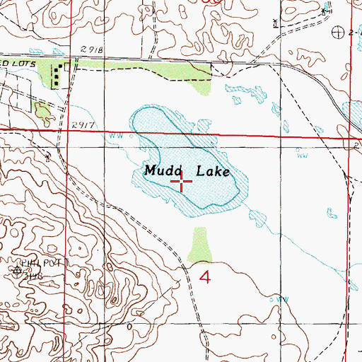 Topographic Map of Mudd Lake, NE