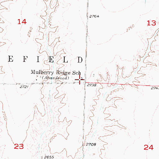 Topographic Map of Mulberry Ridge School, NE