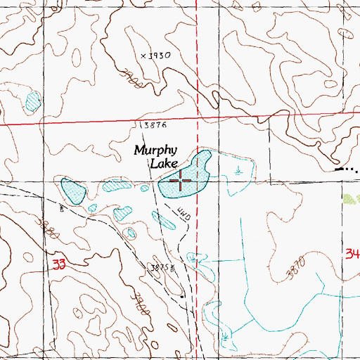 Topographic Map of Murphy Lake, NE