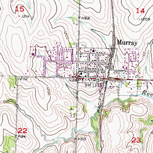 Topographic Map of Murray, NE