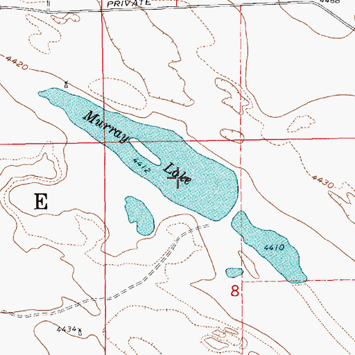 Topographic Map of Murray Lake, NE