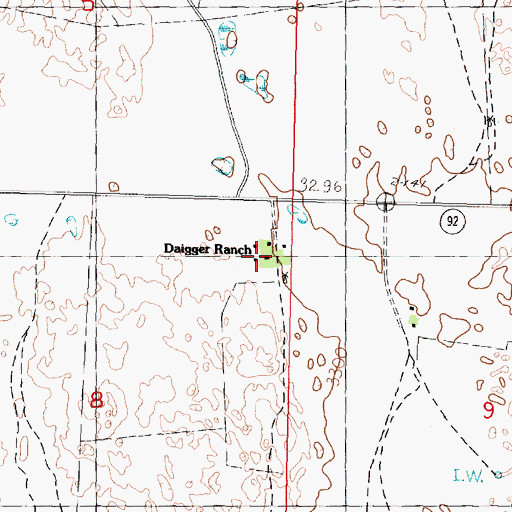Topographic Map of Daigger Ranch, NE