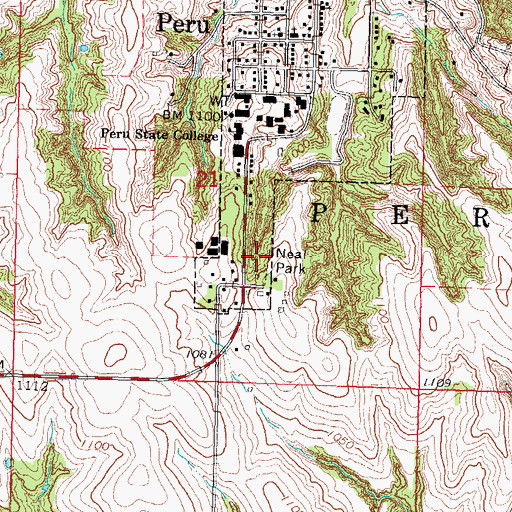 Topographic Map of Neal Park, NE
