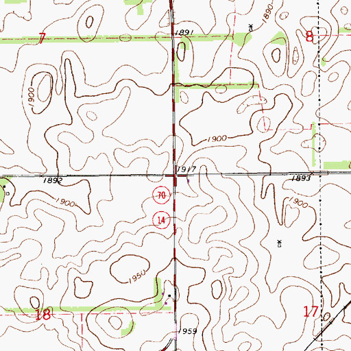 Topographic Map of Needmore School, NE