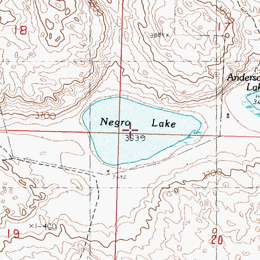 Topographic Map of Negro Lake, NE