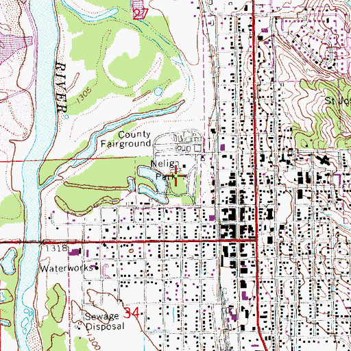 Topographic Map of Neligh Park, NE