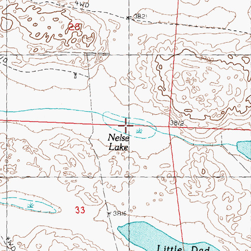 Topographic Map of Nelse Lake, NE