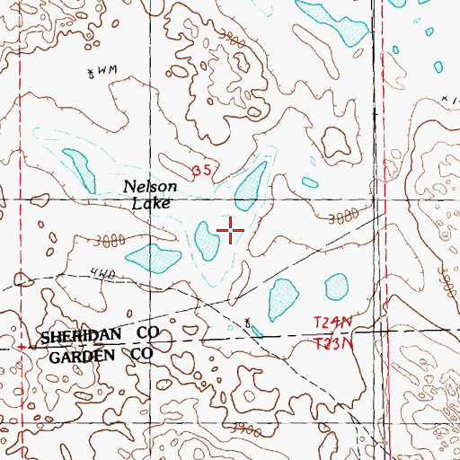 Topographic Map of Nelson Lake, NE