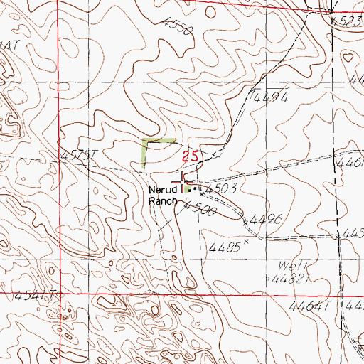 Topographic Map of Nerud Ranch, NE